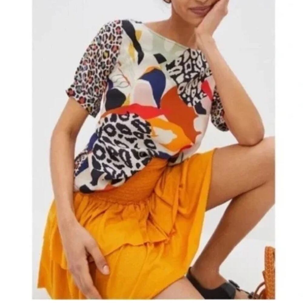 Anthropologie Saturday Sunday tiered ruffle skirt size large